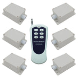 AC 10A Wireless Remote Control Switch Kit 1 Transmitter and 6 Receivers (Model: 0020458)