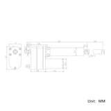 DC 12V 24V Heavy Duty Electric Linear Actuator 1800 lbs Stroke 8 inch (Model: 0041542)
