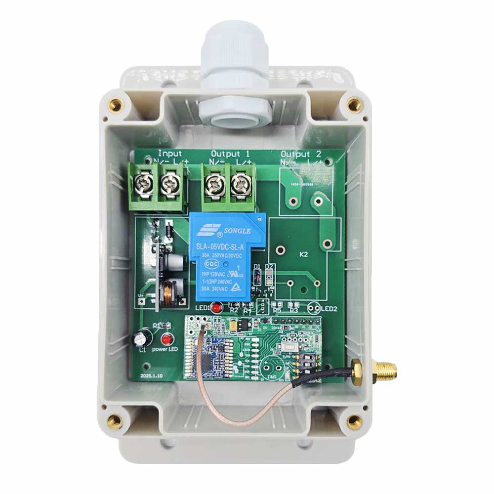 1 Way DC 10V~80V 30A Wireless Remote Control Receiver Kit Lora 5 km ...