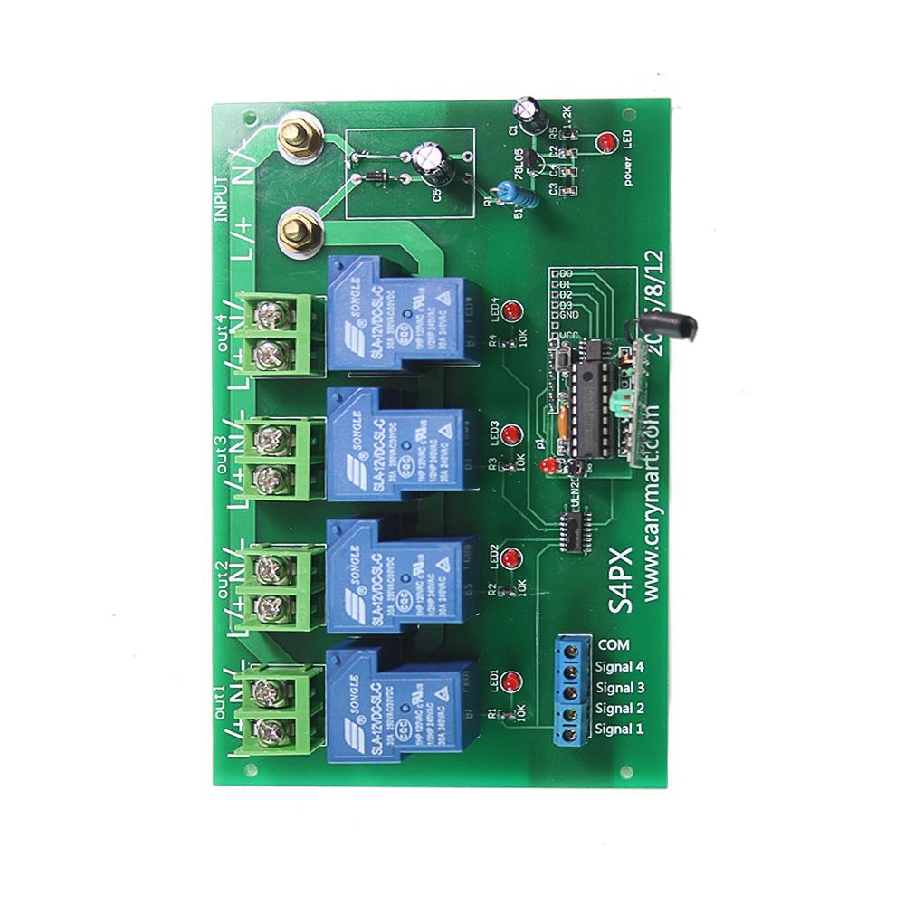 4 Channel 10A DC Power Input Output Wireless Remote Control Switch Kit  (Model: 0020216)
