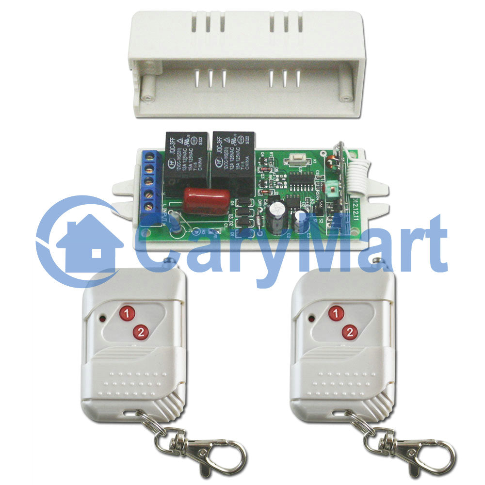 Remote Control Switch Kit with RF Transmitter and Wireless Receiver ...