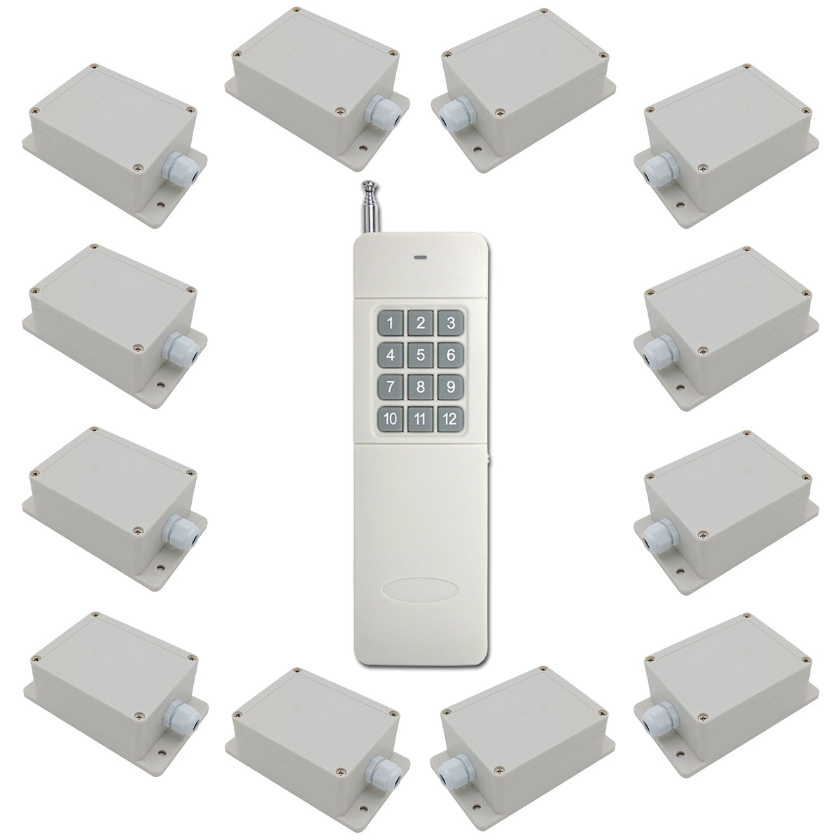 Remote Switches Wireless RF Remote Control Switch Kits 12 Channels DC Power Output ...