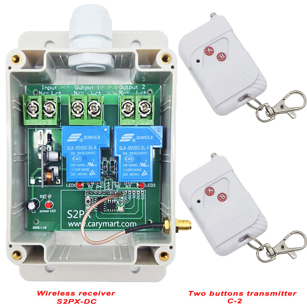 Wireless RF Remote Control Switch Kits with DC Power Output – Remote ...