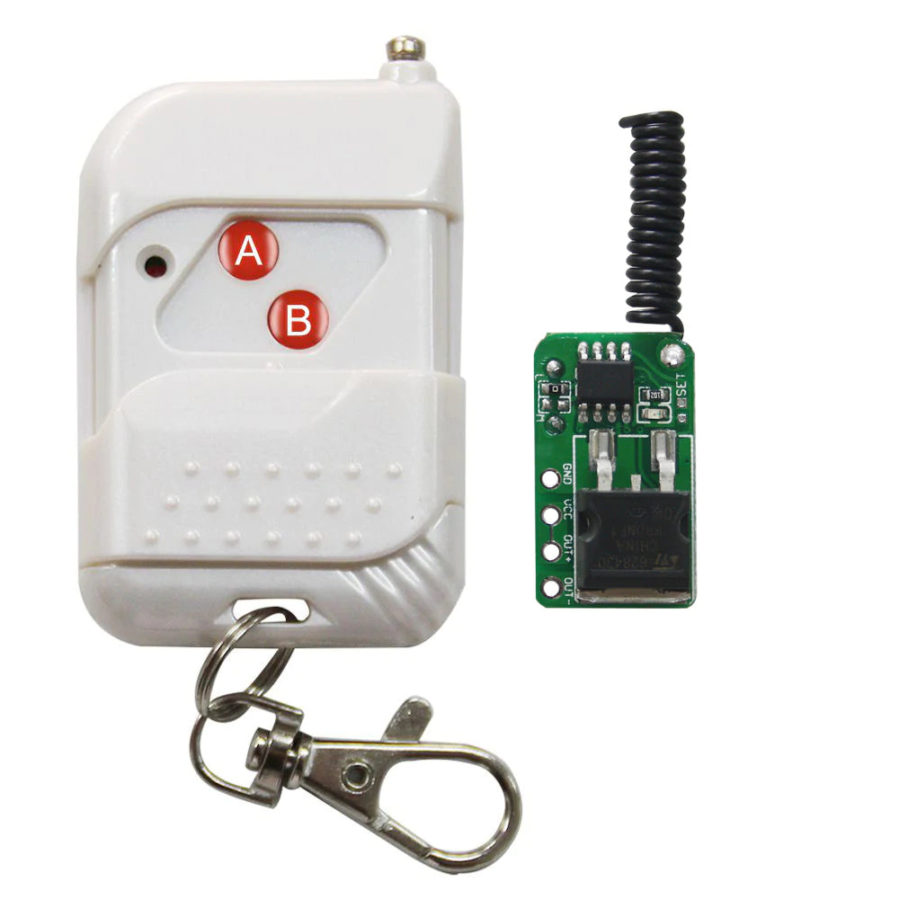 Basic Remote Control Kit 1 Channel DC Remote Control Receiver Kit -Control 6V 9V 12V 24V Light ...