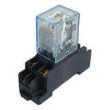 10A DC 12V AC 110V 220V NO NC 8 Pin Relay with Base (Model: 0040012)
