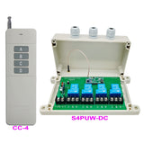 3 mi DC Wireless Remote Control Switch Kit 4 Way 30A Relay Output (Model: 0020110)