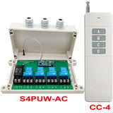 AC Wireless Remote Control Switch Kit 4-CH 30A Relay Output 3 mi (Model: 0020111)