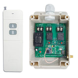 110V 220V Wireless Remote Control Switch Kit 2 CH AC Power Output 10A 3mi (Model: 0020149)