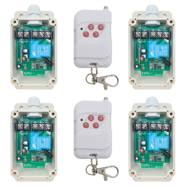 DC Wireless RF Remote Control Switch Kits 4 Way Dry Relay Output ...