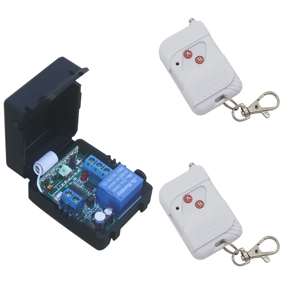 DC 12-36V 6-Channel Wireless RF Remote Control Switch Kit – Transmitter & Receiver, Two-Way Control, 300m Range, For Garage Doors, Fans, Motors