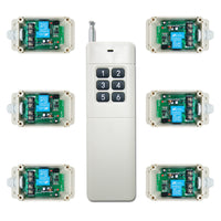 One 6-Button Transmitter Control Six DC 10~80V 30A Wireless Receivers (Model: 0020734)