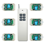 One 6-Button Transmitter Control Six DC 10~80V 30A Wireless Receivers (Model: 0020734)