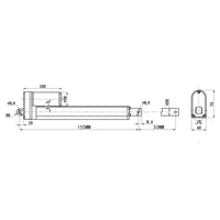 2000N 450 lbs Electric Linear Actuator Stroke 2 Inch With Remote Control Kit (Model: 0020569)