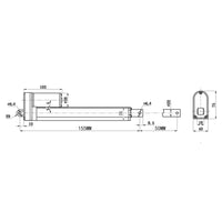 DC 12V 24V Electric Linear Actuator 450 lbs Stroke 2 inch 50 mm (Model: 0041501)