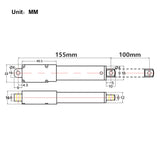 DC 12V Micro Electric Linear Actuator Stroke 100mm (Model: 0041646)