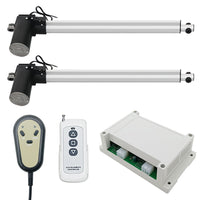 Two DC 12V Electric Linear Actuators Synchronous Control Kit 6000N 600Kg 1300 lbs