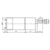 37 mm 12V High Torque Forward Reverse Gear Box DC Motor 19 RPM (Model: 0041002)