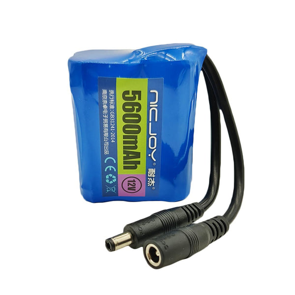 12V 5600mAh Rechargeable Lithium Battery Pack