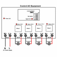 30A Wireless RF Switch Receiver 4 Way AC Power Output Lora 5Km (Model: 0020672)