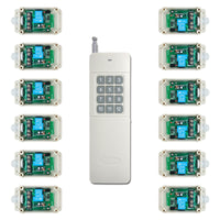 One 12-Button Transmitter Control Twelve DC 10~80V 30A Wireless Receivers