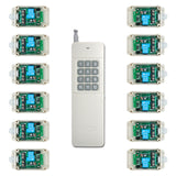 One 12-Button Transmitter Control Twelve DC 10~80V 30A Wireless Receivers
