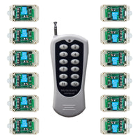 One 12-Button Transmitter Control Twelve DC 10~80V 30A Wireless Receivers