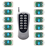 One 12-Button Transmitter Control Twelve DC 10~80V 30A Wireless Receivers