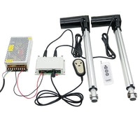 Two DC 24V Electric Linear Actuators Synchronous Control Kit 6000N 600Kg 1300 lbs
