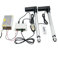 Two DC 12V Electric Linear Actuators Synchronous Control Kit 6000N 600Kg 1300 lbs
