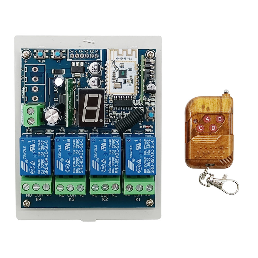DC WiFi Smart Wireless Remote Control Switch 4 Way Dry Relay Output ...