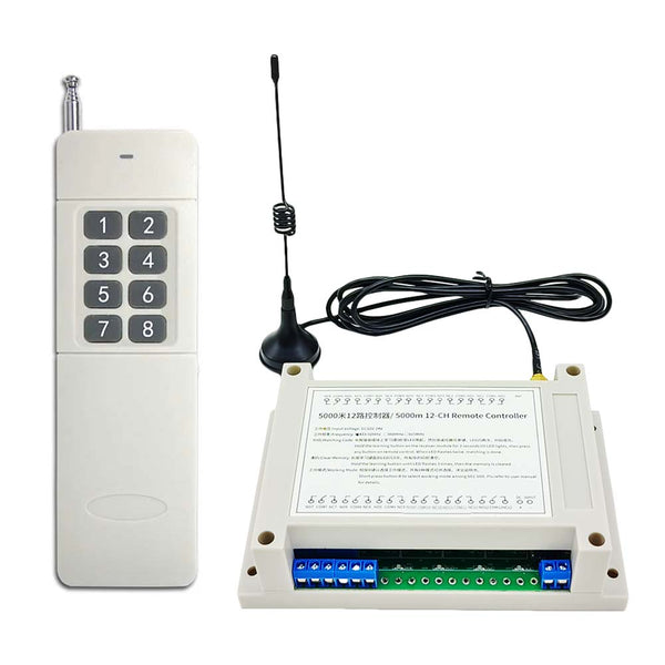 DC Wireless Remote Control Switch Kit 8-CH 10A Relay Output LORA 5 Km ...