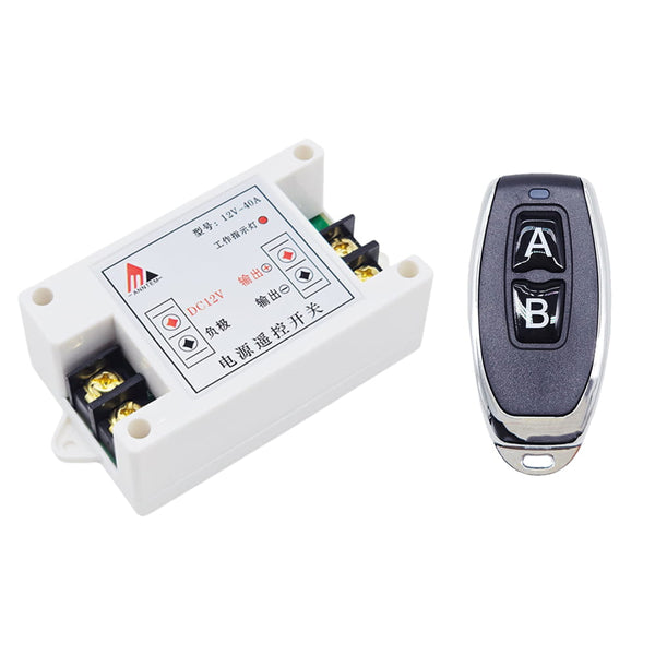 Wireless RF Remote Control Switch Kit 1 Channel DC Power Output 30A (Model: 0020009)