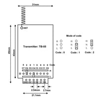 Long Range DC 9V 4-CH Wireless RF Transmitter Module (Model: 0021038)