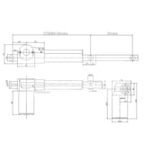Four DC 12V Thrust 1300 lb Electric Linear Actuators Sync Control Kit