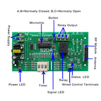 110V 220V Wireless Delay OFF Switch RF Receiver 1-CH 10A Relay Output (Model: 0020482)