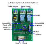 2 CH AC 30A Time Delay Wireless Switch With RF Remote Control (Model: 0020663)
