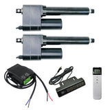 Two DC 12V Thrust 1800 lb Heavy Duty Linear Actuators Sync Control Kit