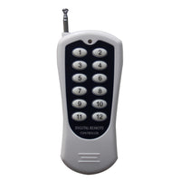 Twelve DC 10A Wireless Receivers and One 12-Button RF Transmitter (Model: 0020630)