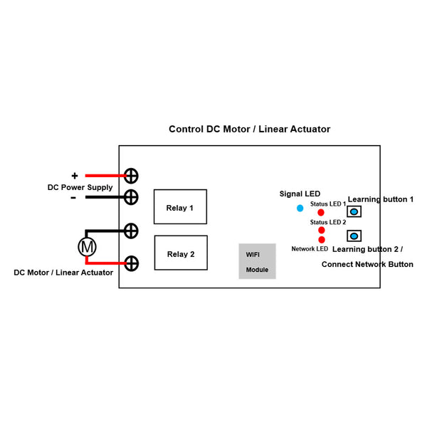 7~32V WIFI Smart Switch For DC Motor 12V 24V Electric Linear Actuator ...