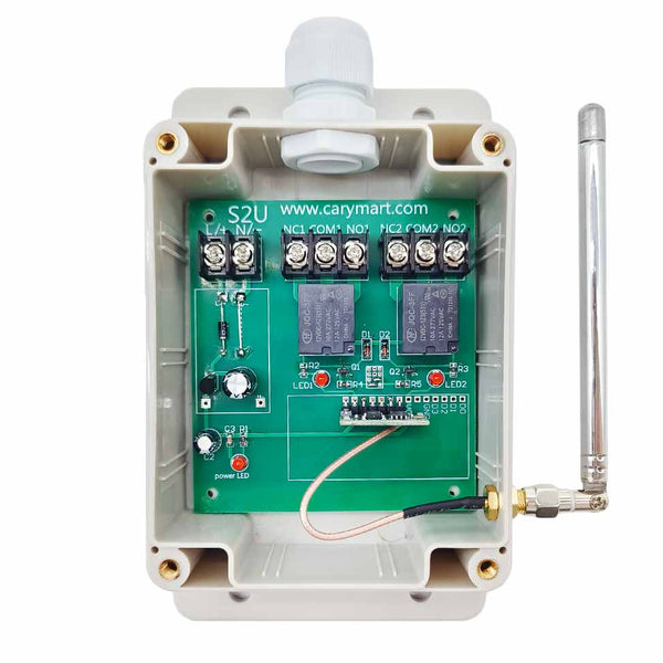 2 Channel DC 12V Waterproof Wireless Remote Control Receiver Kit ...