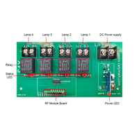 4 Way 10A Wireless RF Receiver Switch DC Power 8~80V Input Output (Model: 0020217)