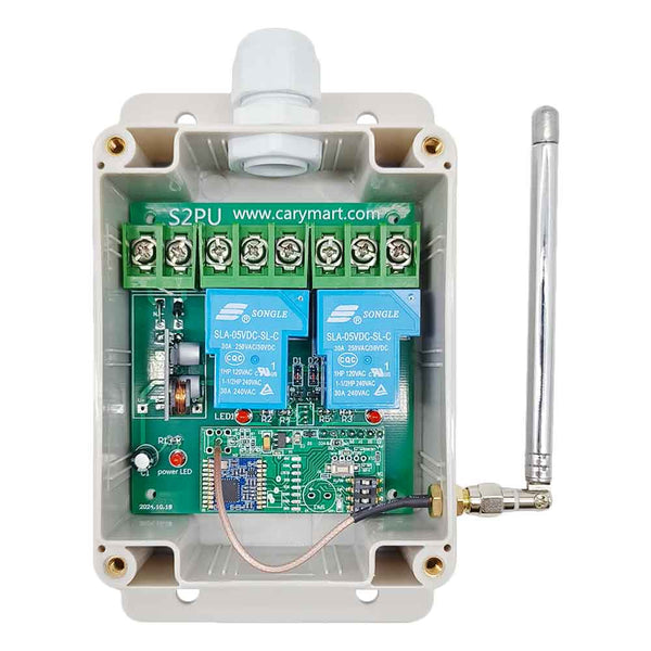 2 Way DC 30A Wireless Remote Control Relay Switch Kit LORA 5 Km ...