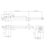 DC 12V 24V electric linear actuator 6000N 1300lbs stroke 48 inch (Model: 0041536)
