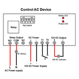 DC Wireless RF Transceiver 12V Bidirectional Sync Module 1.2 mi (Model: 0023101)