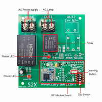 LORA 5 Km 1 Channel Wireless Switch Receiver 120V 220V Input Output (Model: 0020145)