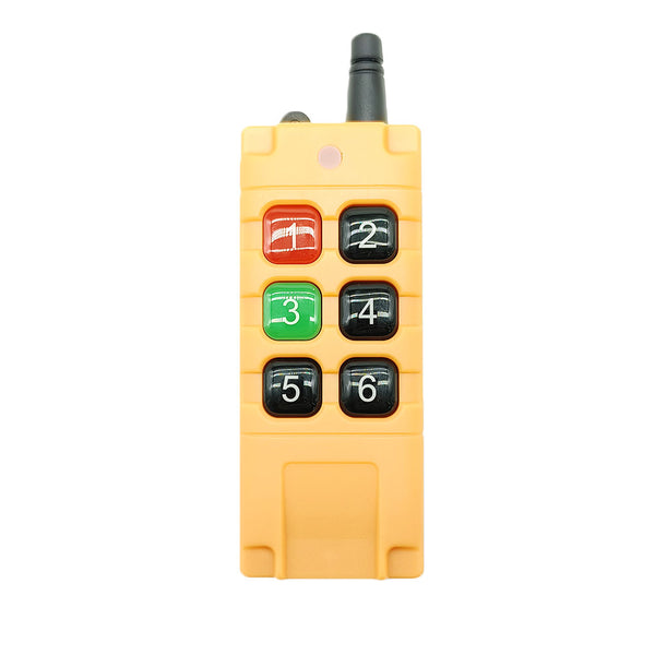 6 Button Industrial Waterproof Wireless Remote Control RF Transmitter (Model: 0021088)
