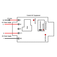 DC 30A Wireless Remote Control Receiver Kit Activated by Dry Contact (Model: 0023010)