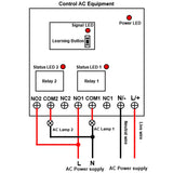 120V 220V Waterproof Wireless Switch 2 Way 10A Relay Output (Model: 0020467)