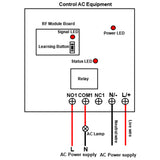 120V 220V Wireless Switch Receiver 1 Channel 10A Relay Output (Model: 0020466)