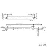 DC 12V 24V Stainless Steel Linear Actuator 180 lbs Stroke 20 inch (Model: 0041971)